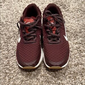 Nike Burgundy Running Shoes with White Details